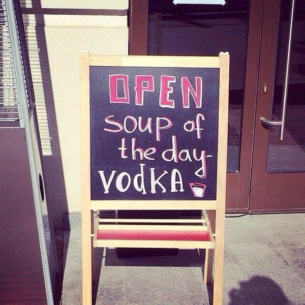 In Sochi, soup of the day is vodka